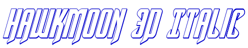 Hawkmoon 3D Italic fuente